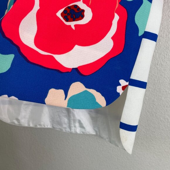 Kate Spade New York Womens 4 Ramona Multi Floral Top Short Sleeve Shirt - Picture 12 of 14